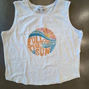 Evereve graphic tank. White, size L.